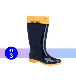 BOTA PEGA FORTE 0335 C/FORRO 41 AZUL/AMARE ATACADO KIT 3 PARES 
