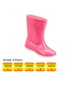 BOTA JETSKY 0348 25/34 ROSA C/ MEIA (G53283) (GF) (CX6)